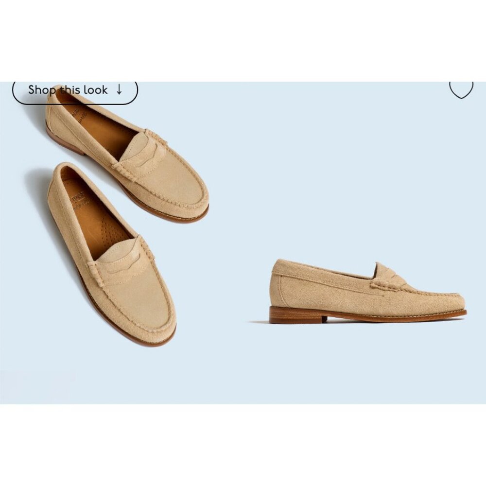 Madewell x G.H.BASS Womens $185 Whitney Weejuns® Loafers Off White Size 7 NO855